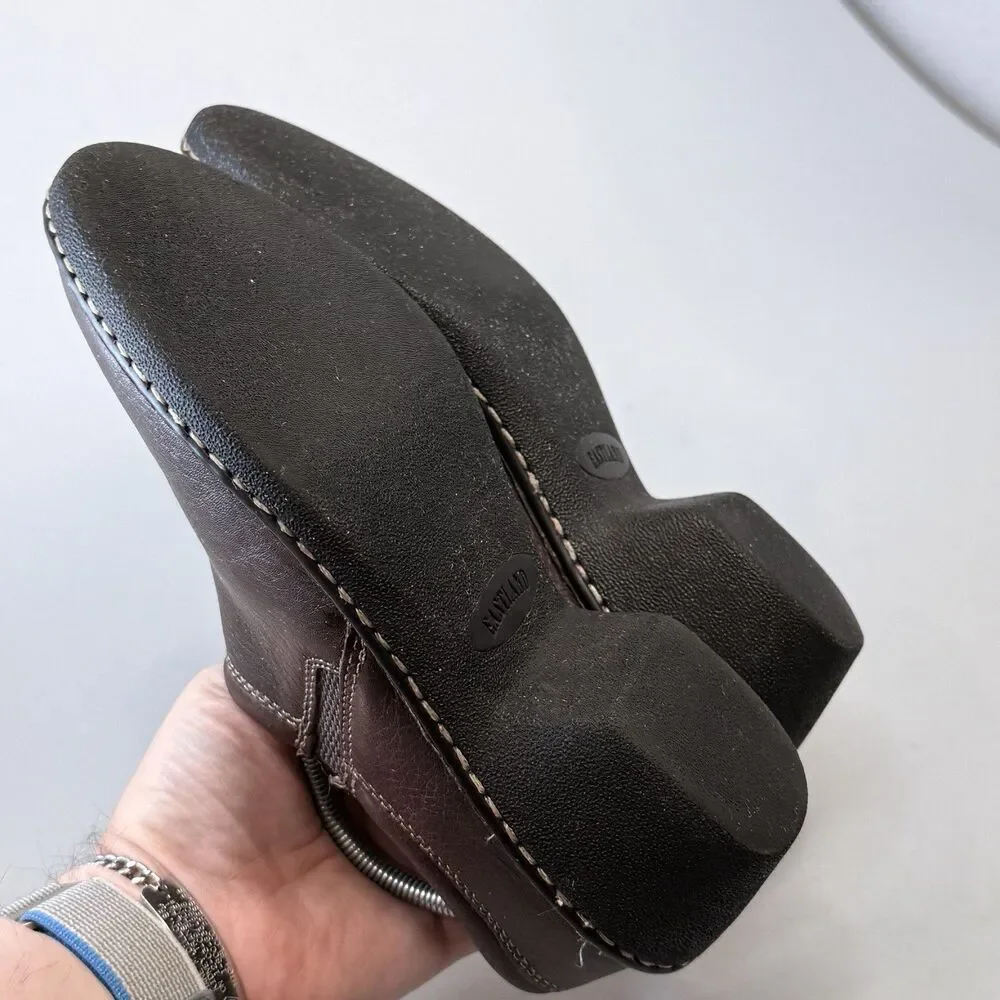 Eastland Amore 3096-02 Casual Brown Leather Heeled Boots Womens 6.5M EUC